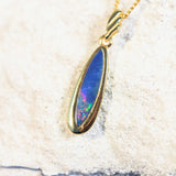 opal pendant in gold plated silver