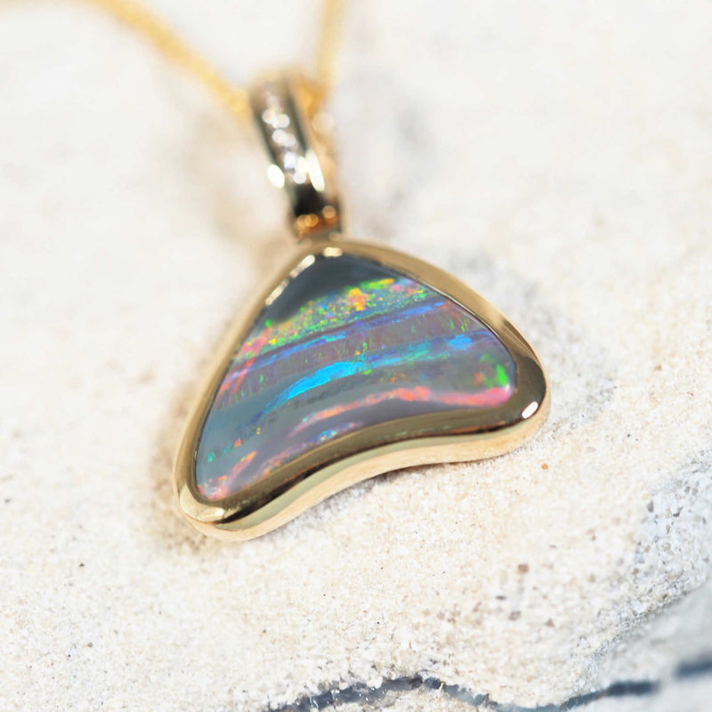 striped opal pendant