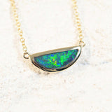 green and blue opal necklet from lightning ridge