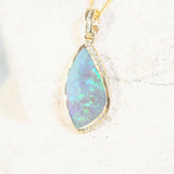 gold pendant crystal opal