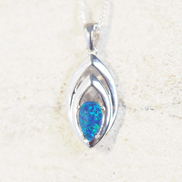 blue and green opal necklace