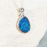 'Taylina' 14ct White Gold Doublet Opal Pendant