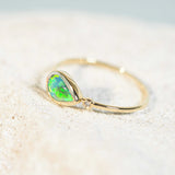 gold opal and diamond ring