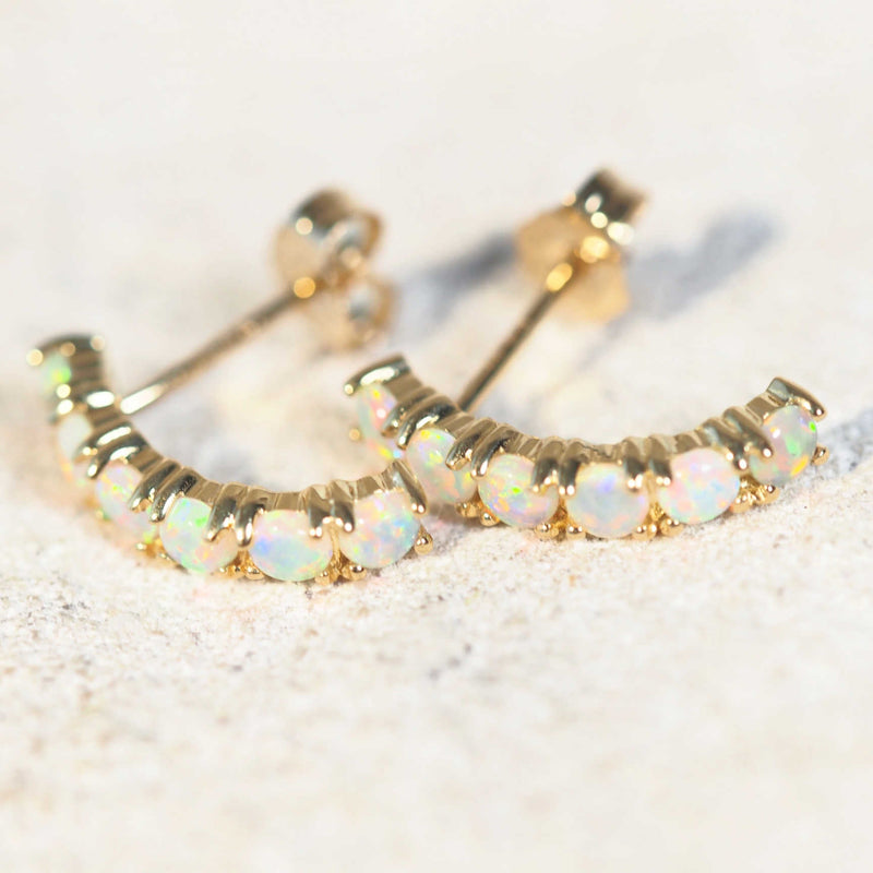 colourful crystal opal earrings