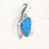 blue and green opal pendant