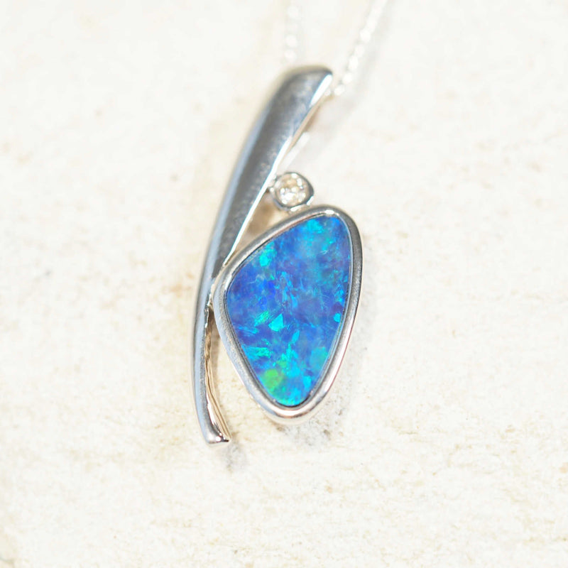 silver opal pendant