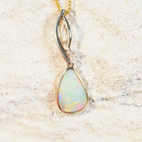 gold opal pendant