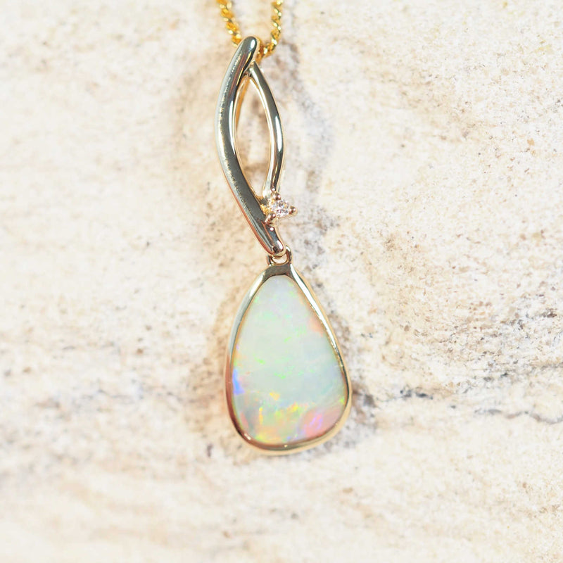 gold opal pendant