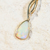 gold crystal opal pendant