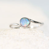 multi-colour opal ring from lightning ridge