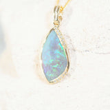 gold pendant crystal opal