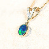 'Aylin' 14ct Gold Doublet Opal Pendant