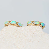 australian opal earrings in 14ct gold