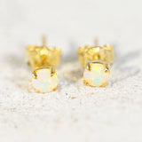 crystal opal stud earrings 