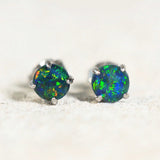 colourful opal stud earrings