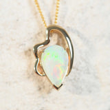 yellow gold opal pendant