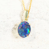 colourful opal pendant