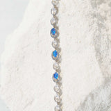 blue opal silver bracelet