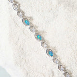 opal bracelet set in sterling silver