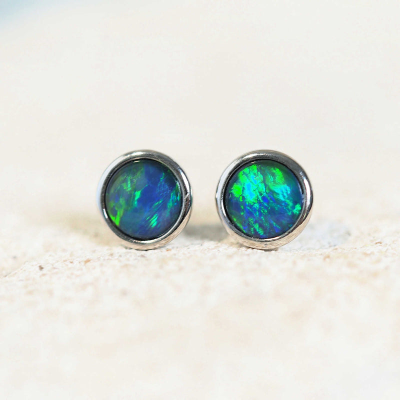 green opal earrings