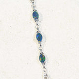 'Daisy Chain Trio' Silver Triplet Opal Bracelet