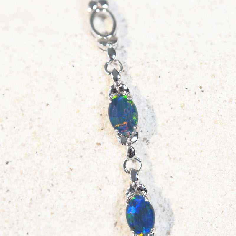 silver opal bracelet