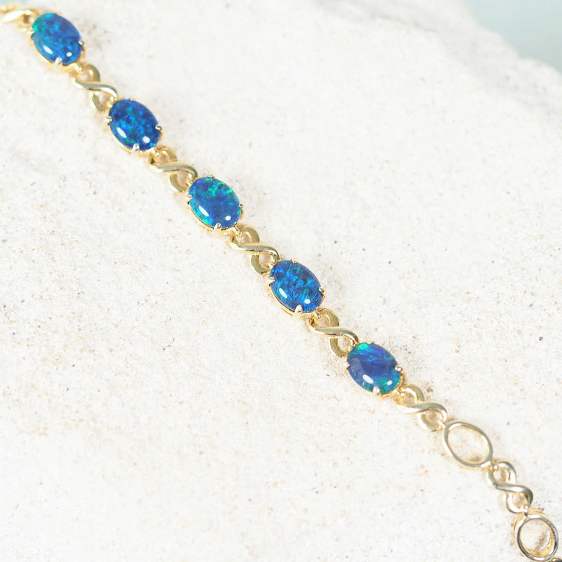 opal bracelet with triplet opals