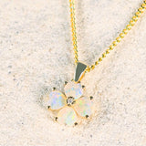 crystal opal gold pendant