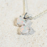 heart opal necklace