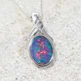 colourful opal pendant