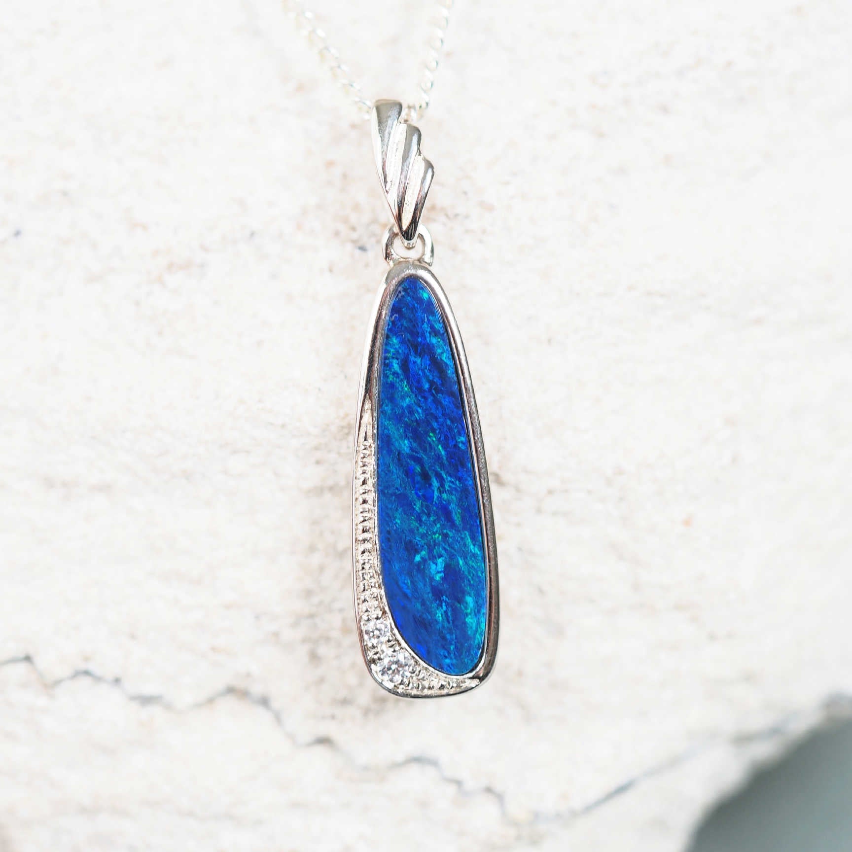 blue opal pendant