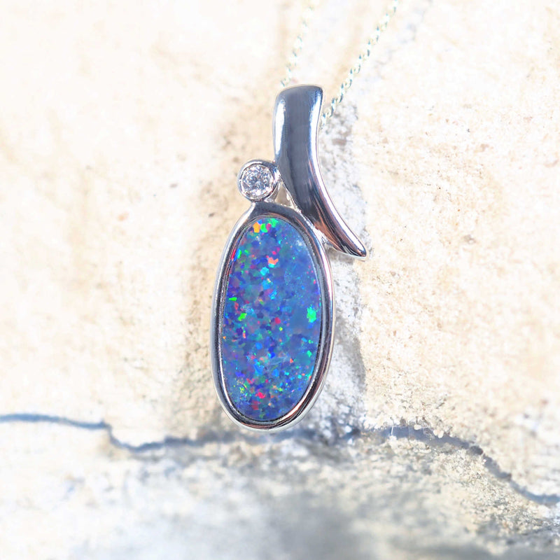 opal pendant sterling silver