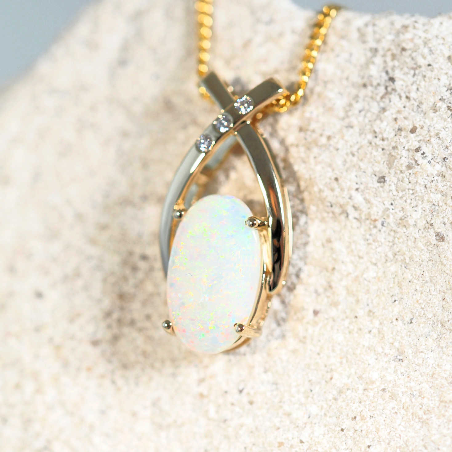 australian opal pendant