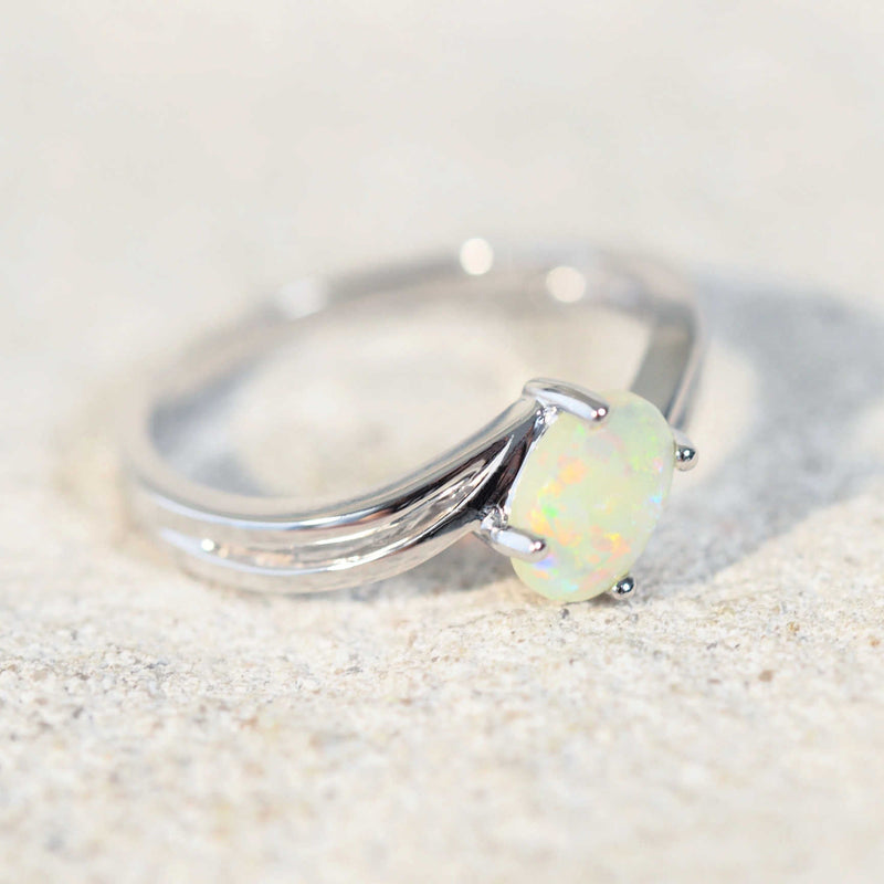 colourful crystal opal ring