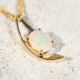 colourful crystal opal gold pendant