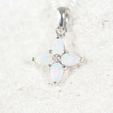 opal pendant flower shape