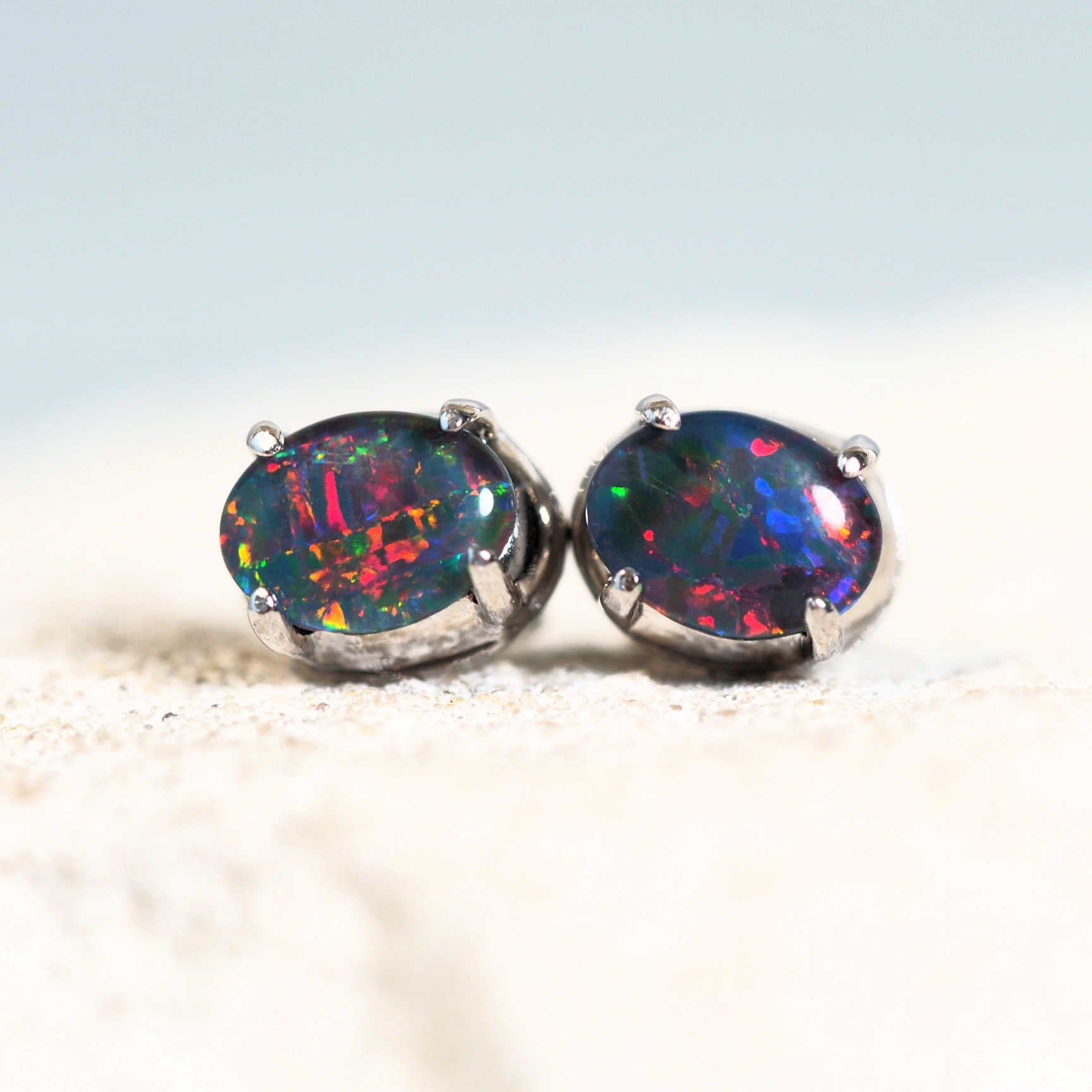 australian opal earrings