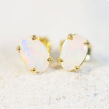 colourful crystal opal stud earrings