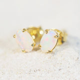 crystal opal stud earrings