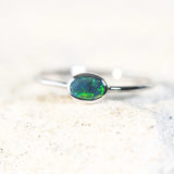 green opal ring