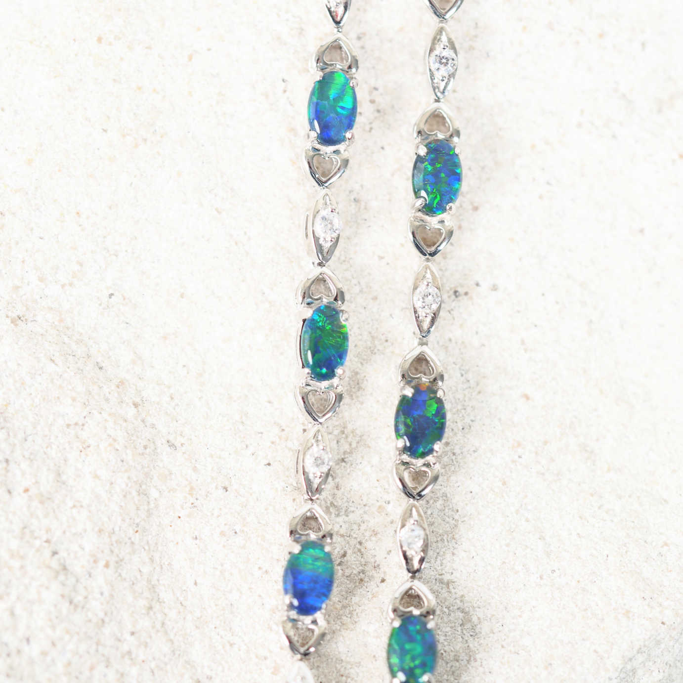 blue and green opal bracelet