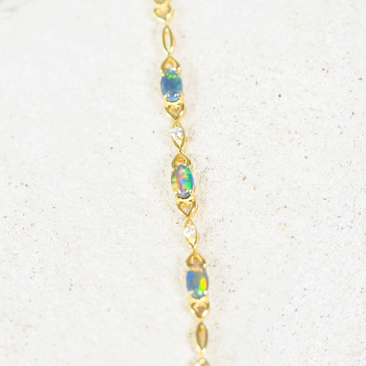 colourful opal bracelet