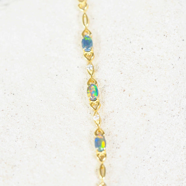 colourful opal bracelet