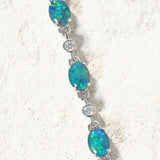 green and blue opal bracelet