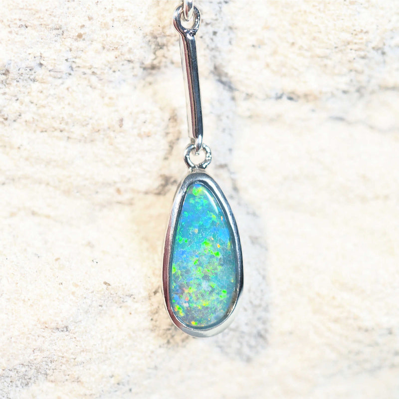 silver opal pendant