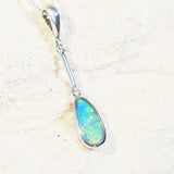 blue and green opal pendant