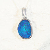 'Taylina' 14ct White Gold Doublet Opal Pendant