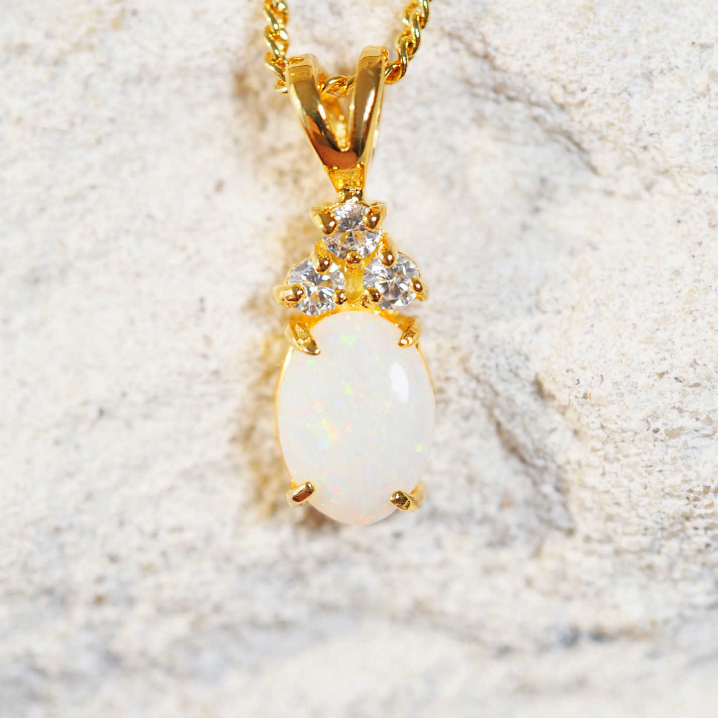 white opal necklace