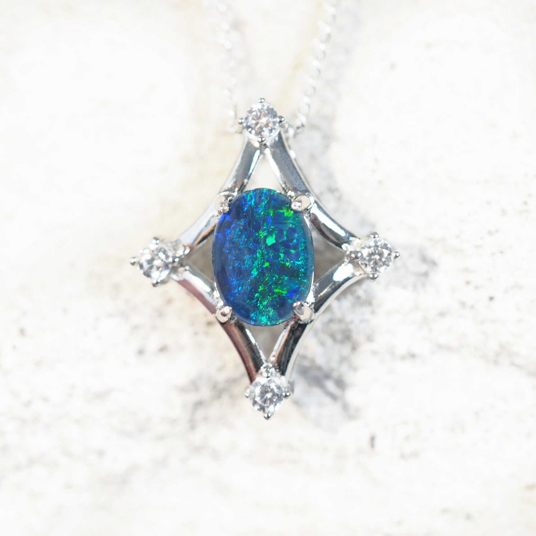 opal pendant set in sterling silver