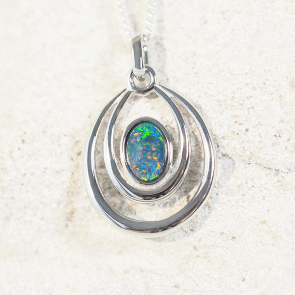 'vittoria' opal pendant set in sterling silver